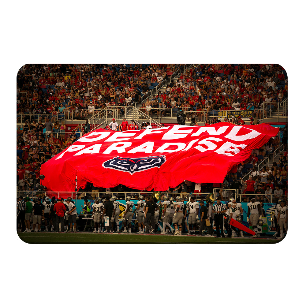 Florida Atlantic Owls - Defend Paradise - College Wall Art #Canvas