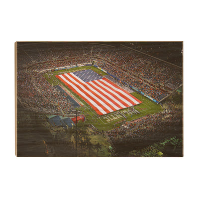 Florida Atlantic Owls - Stars and Stripes - College Wall Art #Wood