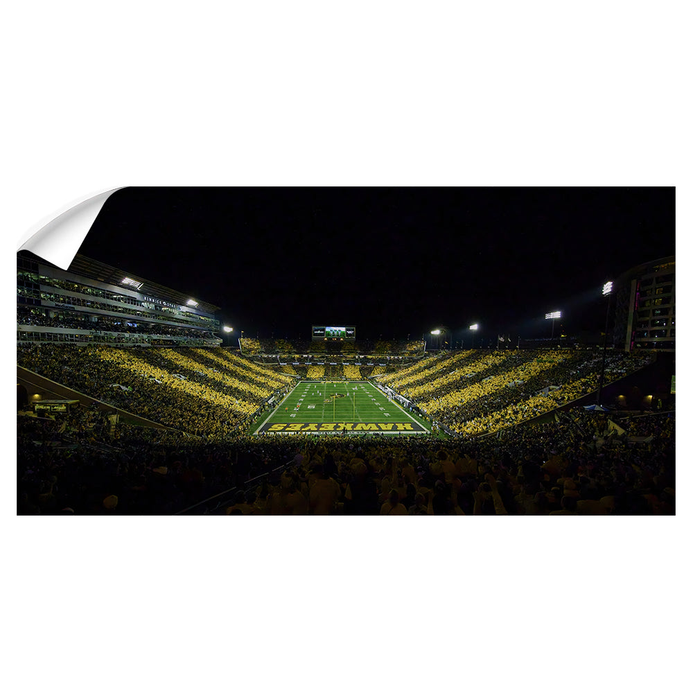 Iowa Hawkeyes - Hawkeyes Stripe Out Panoramic - College Wall Art #Canvas