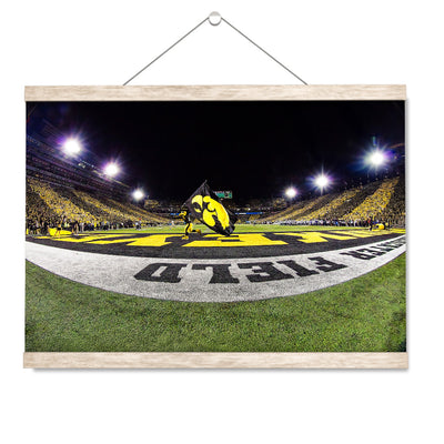 Iowa Hawkeyes - Herky in the End Zone - College Wall Art #Hanging Canvas