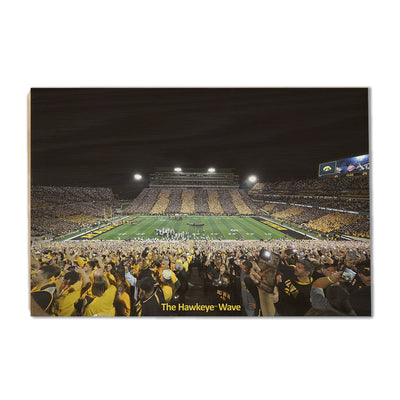 Iowa Hawkeyes - The Epic Hawkeye Wave - College Wall Art #Wood