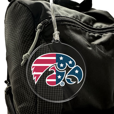 Iowa Hawkeyes - Tigerhawk Stars and Stripes Ornament & Bag Tag