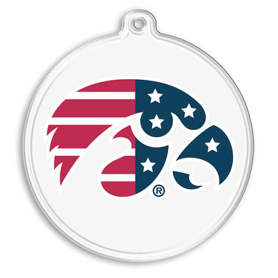 Iowa Hawkeyes - Tigerhawk Stars and Stripes Ornament & Bag Tag
