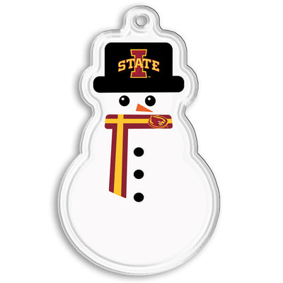 Iowa State Cyclones - Iowa State Snowman Double-Sided Ornament
