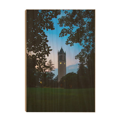 Iowa State Cyclones - Sunset Campanile View - College Wall Art #Wood