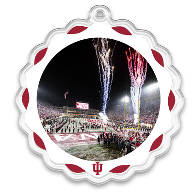 Indiana Hoosiers - Snowy Hoosier Entrance Ornament & Bag Tag