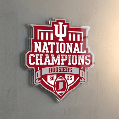 Indiana Hoosiers - Indiana Hoosiers National Champions Logo Single Layer Acrylic Dimensional Wall Art