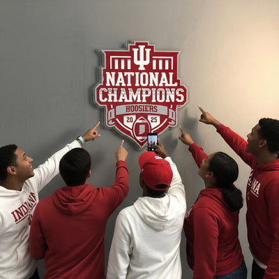 Indiana Hoosiers - Indiana Hoosiers National Champions Logo Single Layer Acrylic Dimensional Wall Art