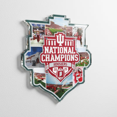 Indiana Hoosiers - Indiana Hoosiers National Champions Collage Two Layer Acrylic Dimensional Wall Art