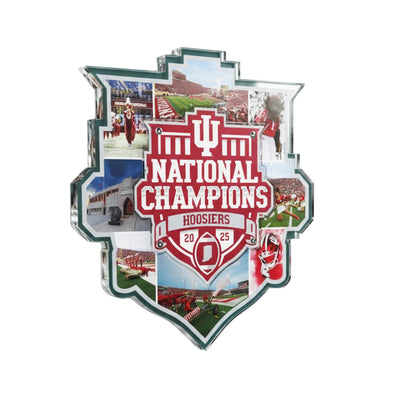 Indiana Hoosiers - Indiana Hoosiers National Champions Collage Two Layer Acrylic Dimensional Wall Art