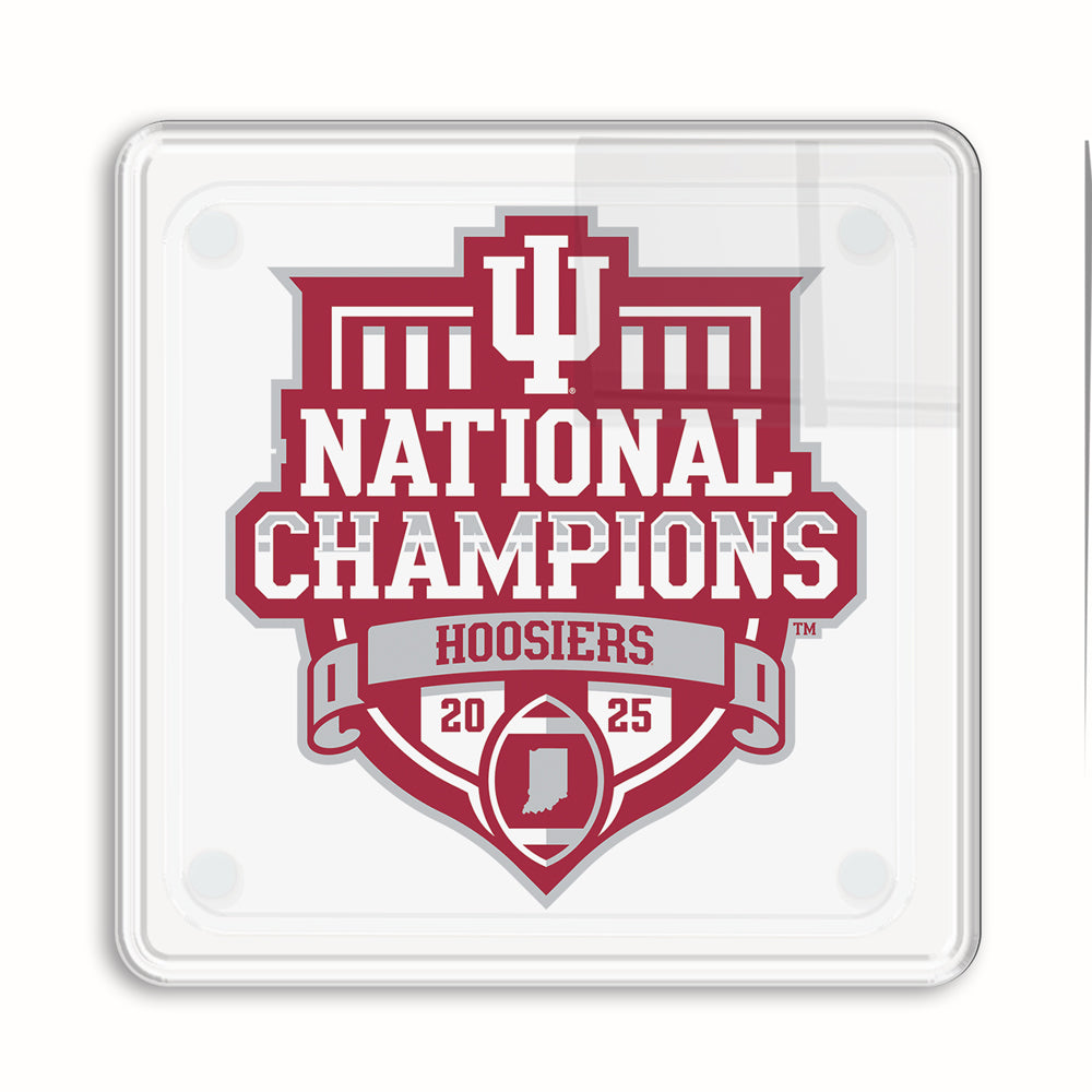 Indiana Hoosiers - Indiana Hoosiers National Champions Logo Drink Coaster
