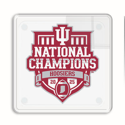 Indiana Hoosiers - Indiana Hoosiers National Champions Logo Drink Coaster