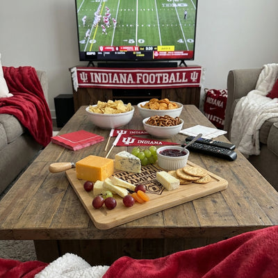 Indiana Hoosiers - Indiana Hoosiers National Champions Laser Engraved Bamboo Charcuterie Tray