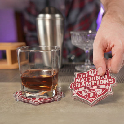 Indiana Hoosiers - Indiana Hoosiers Football National Champions Dimensional Drink Coaster