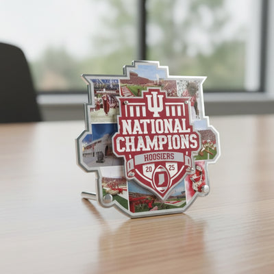 Indiana Hoosiers - Indiana Hoosiers National Championship Two Layer Dimensional Acrylic Desktop Mini Art