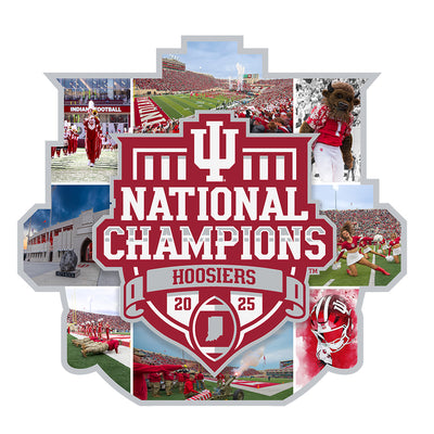Indiana Hoosiers - Indiana Hoosiers National Championship Two Layer Dimensional Acrylic Desktop Mini Art