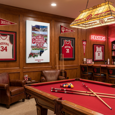 Indiana Hoosiers - Indiana Football National Champions Undefeated Season Gallery Wrap Canvas
