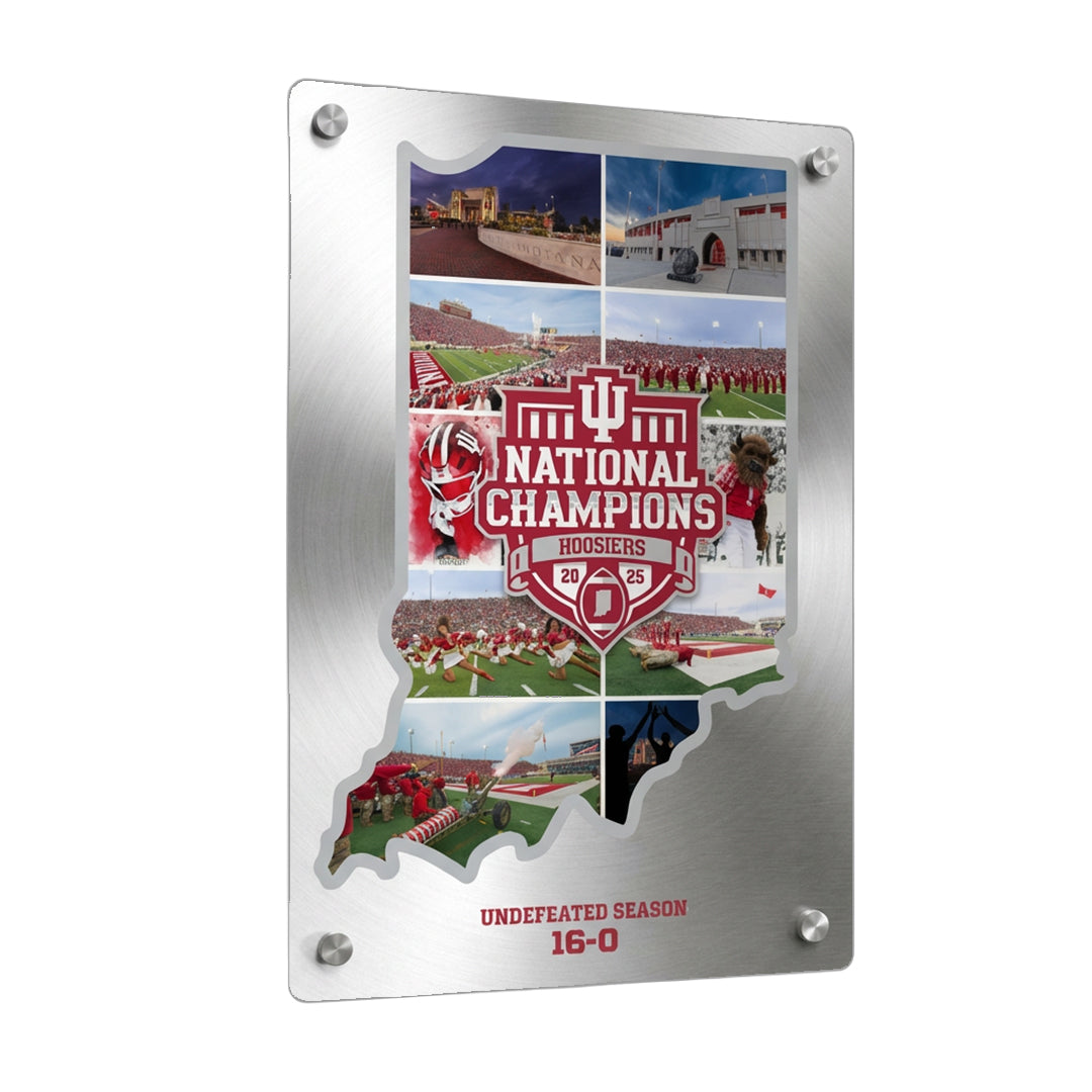 Indiana Hoosiers -  Indiana Football National Champions Undefeated Season Metal Wall Art - College Wall Art #Metal