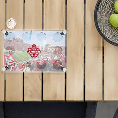 Indiana Hoosiers - Indiana Hoosiers Football National Champions Acrylic Shot Glass Display Tray