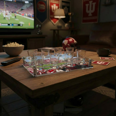 Indiana Hoosiers - Indiana Hoosiers Football National Champions Acrylic Shot Glass Display Tray