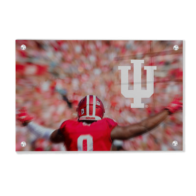 Indiana Hoosiers - Indiana Football Motion with IU Mark - College Wall Art #Acrylic
