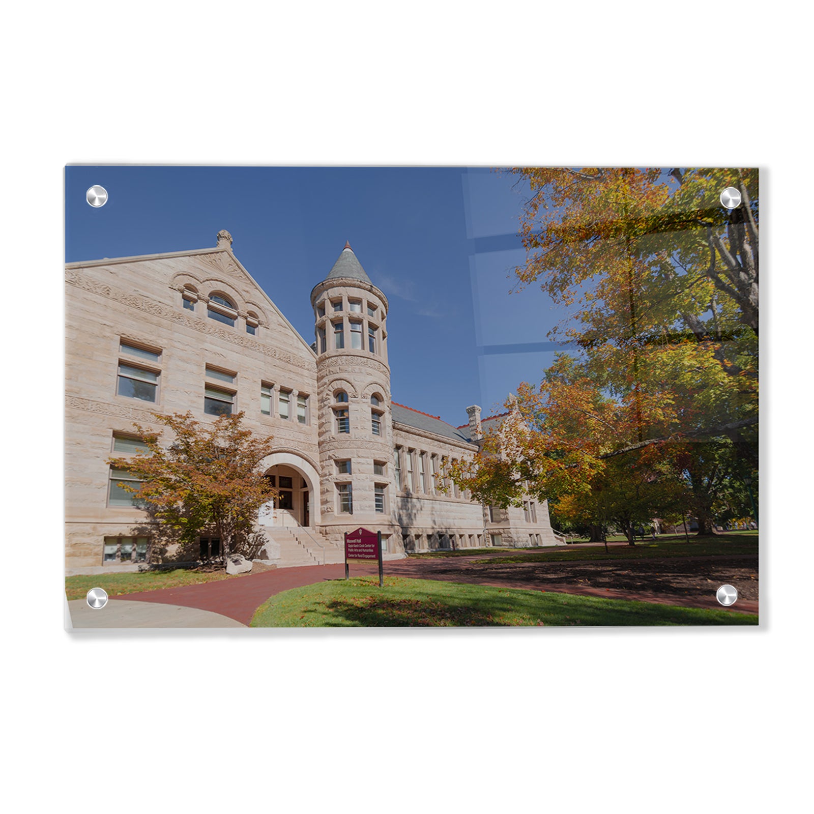 Indiana Hoosiers - Autumn Maxwell Hall - College Wall Art #Canvas