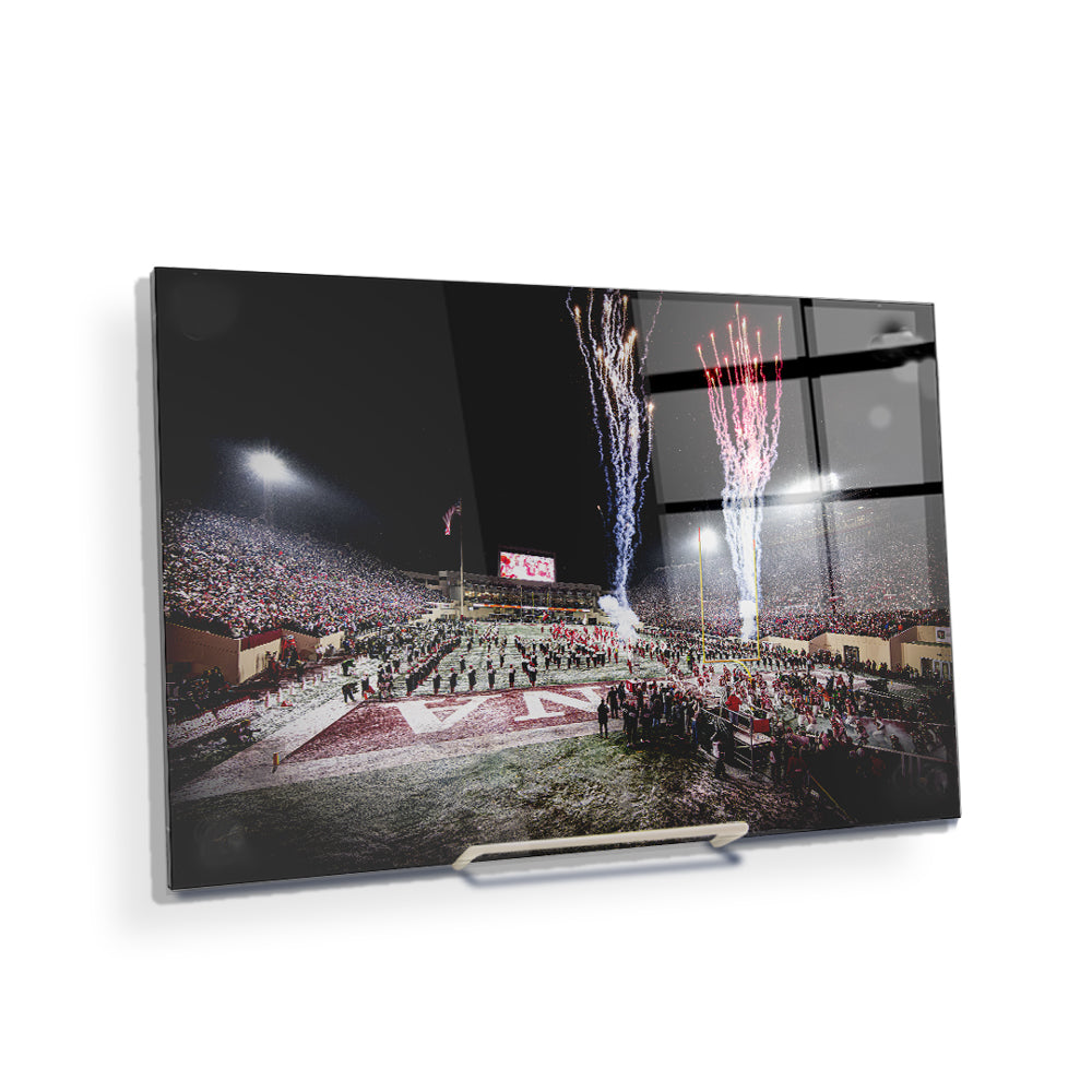 Indiana Hoosiers - Snowy Hoosier Entrance - College Wall Art #Canvas