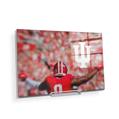 Indiana Hoosiers - Indiana Football Motion with IU Mark - College Wall Art #Acrylic Mini