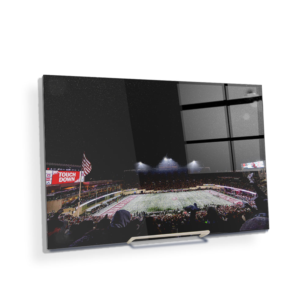 Indiana Hoosiers - Touchdown in the Snow - College Wall Art #Canvas
