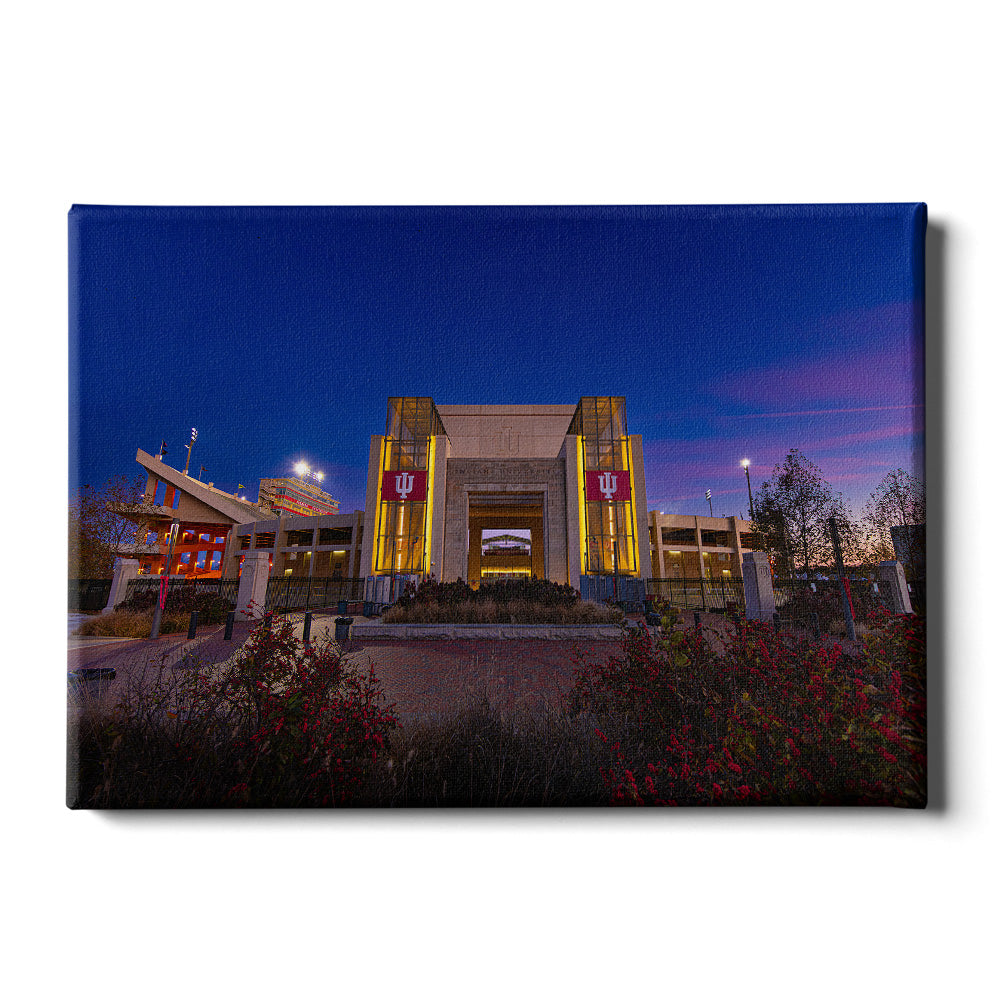 Indiana Hoosiers - Sunrise over Indiana's Memorial Stadium - College Wall Art #Canvas