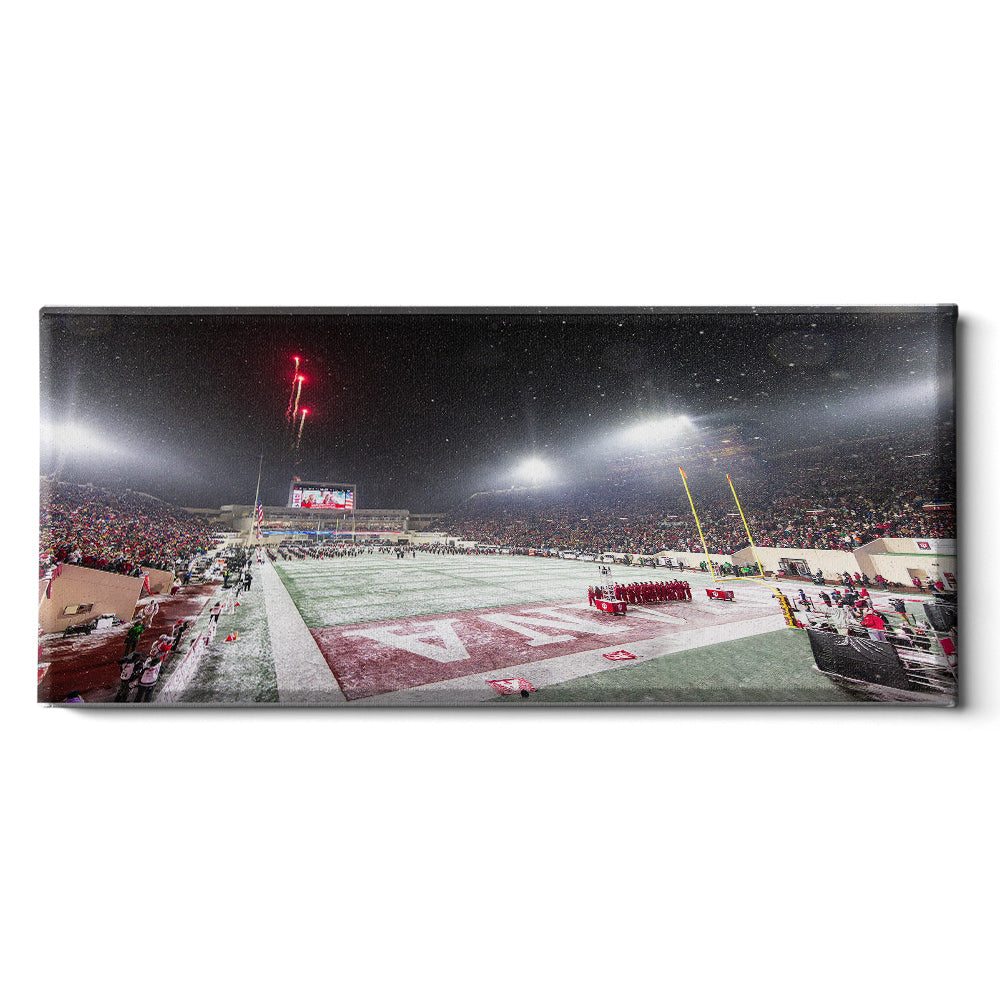 Indiana Hoosiers - Bombs Bursting in Air Panoramic - College Wall Art #Canvas