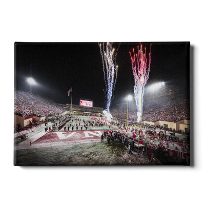 Indiana Hoosiers - Snowy Hoosier Entrance - College Wall Art #Canvas