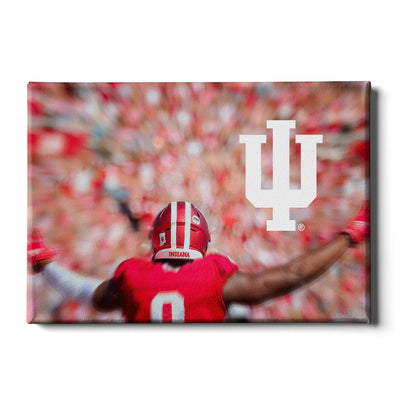 Indiana Hoosiers - Indiana Football Motion with IU Mark - College Wall Art #Canvas
