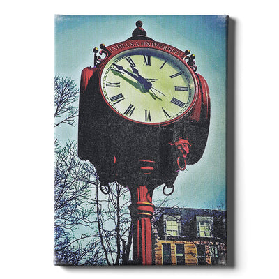 Indiana Hoosiers - IU Clock Art - College Wall Art #Canvas