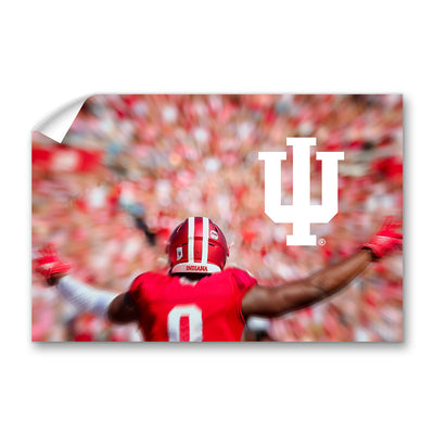 Indiana Hoosiers - Indiana Football Motion with IU Mark - College Wall Art #Decal