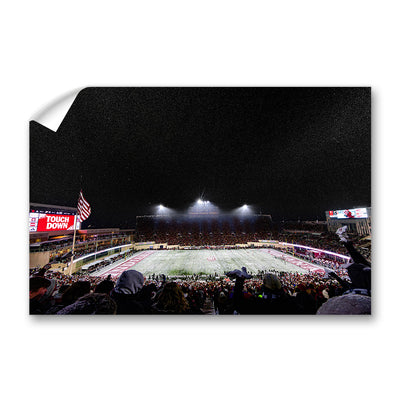 Indiana Hoosiers - Touchdown in the Snow - College Wall Art #Decal