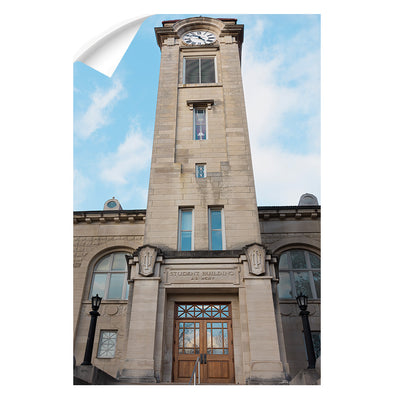 Indiana Hoosiers - The Clock Tower - College Wall Art #Decal