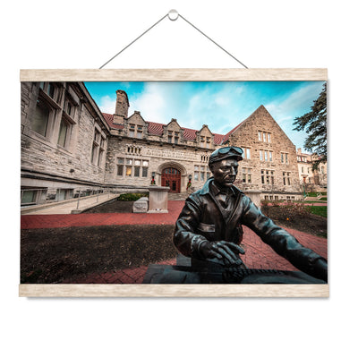 Indiana Hoosiers - A Good Book is the Precious Life-blood of a Master-Spirit - College Wall Art #Hanging Canvas