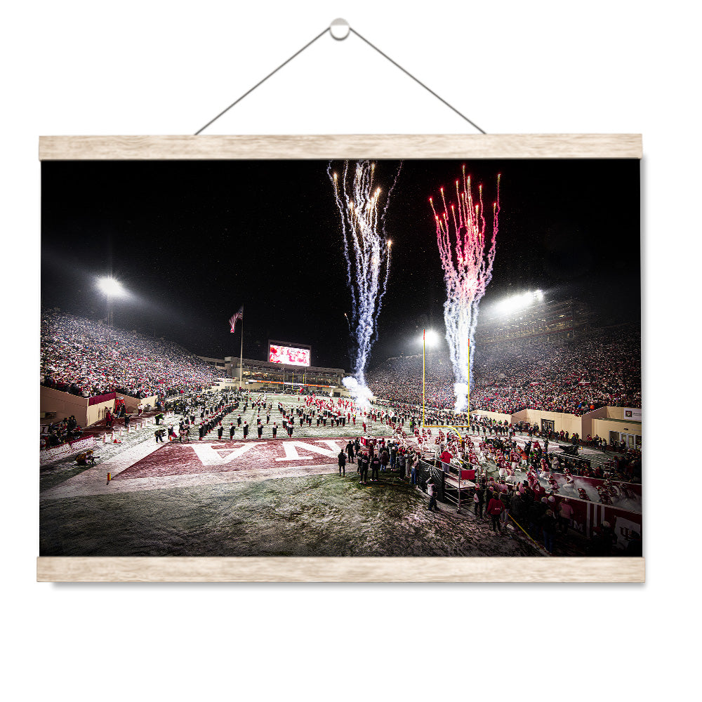 Indiana Hoosiers - Snowy Hoosier Entrance - College Wall Art #Canvas