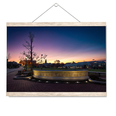 Indiana Hoosiers - Indiana University Sunrise - College Wall Art #Hanging Canvas