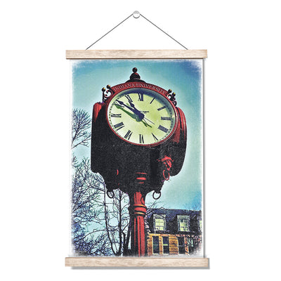 Indiana Hoosiers - IU Clock Art - College Wall Art #Hanging Canvas
