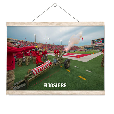 Indiana Hoosiers - Fire the Cannon - College Wall Art #Hanging Canvas