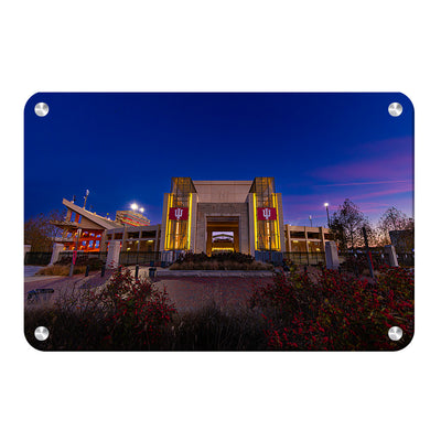 Indiana Hoosiers - Sunrise over Indiana's Memorial Stadium - College Wall Art #Metal