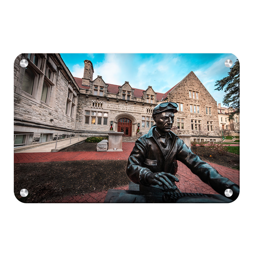 Indiana Hoosiers - A Good Book is the Precious Life-blood of a Master-Spirit - College Wall Art #Canvas