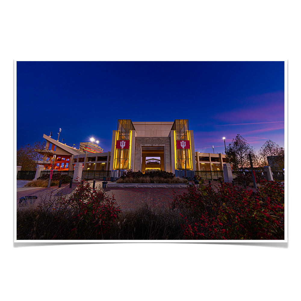 Indiana Hoosiers - Sunrise over Indiana's Memorial Stadium - College Wall Art #Canvas