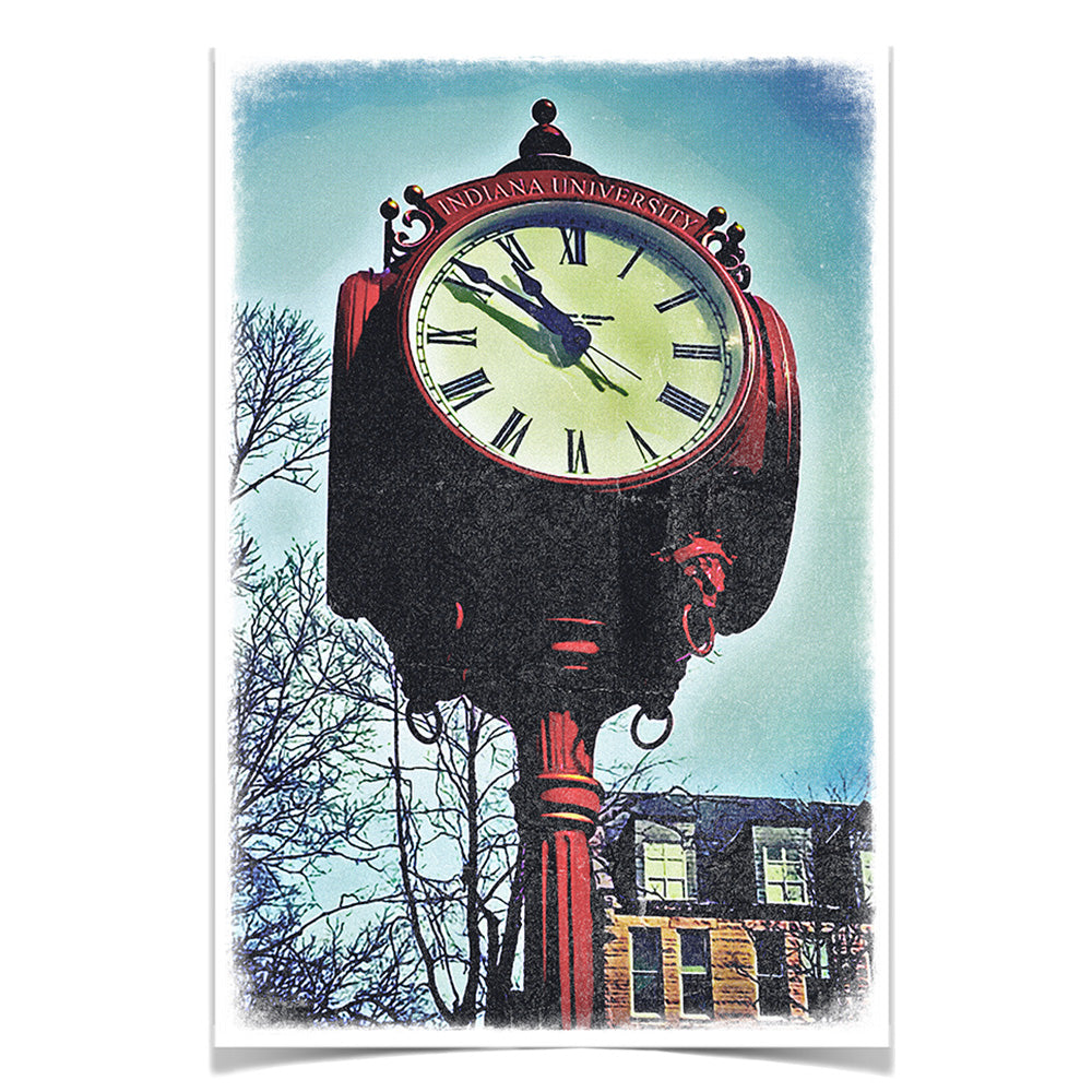 Indiana Hoosiers - IU Clock Art - College Wall Art #Canvas