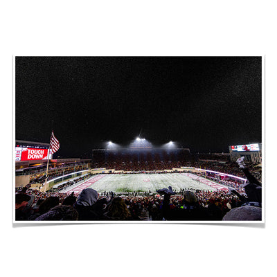 Indiana Hoosiers - Touchdown in the Snow - College Wall Art #Photo Poster