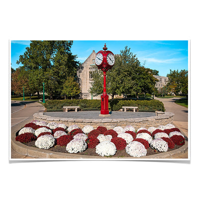 Indiana Hoosiers - IU Clock - College Wall Art #Photo Poster