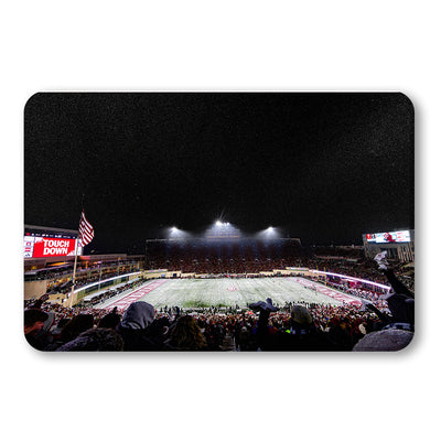 Indiana Hoosiers - Touchdown in the Snow - College Wall Art #PVC