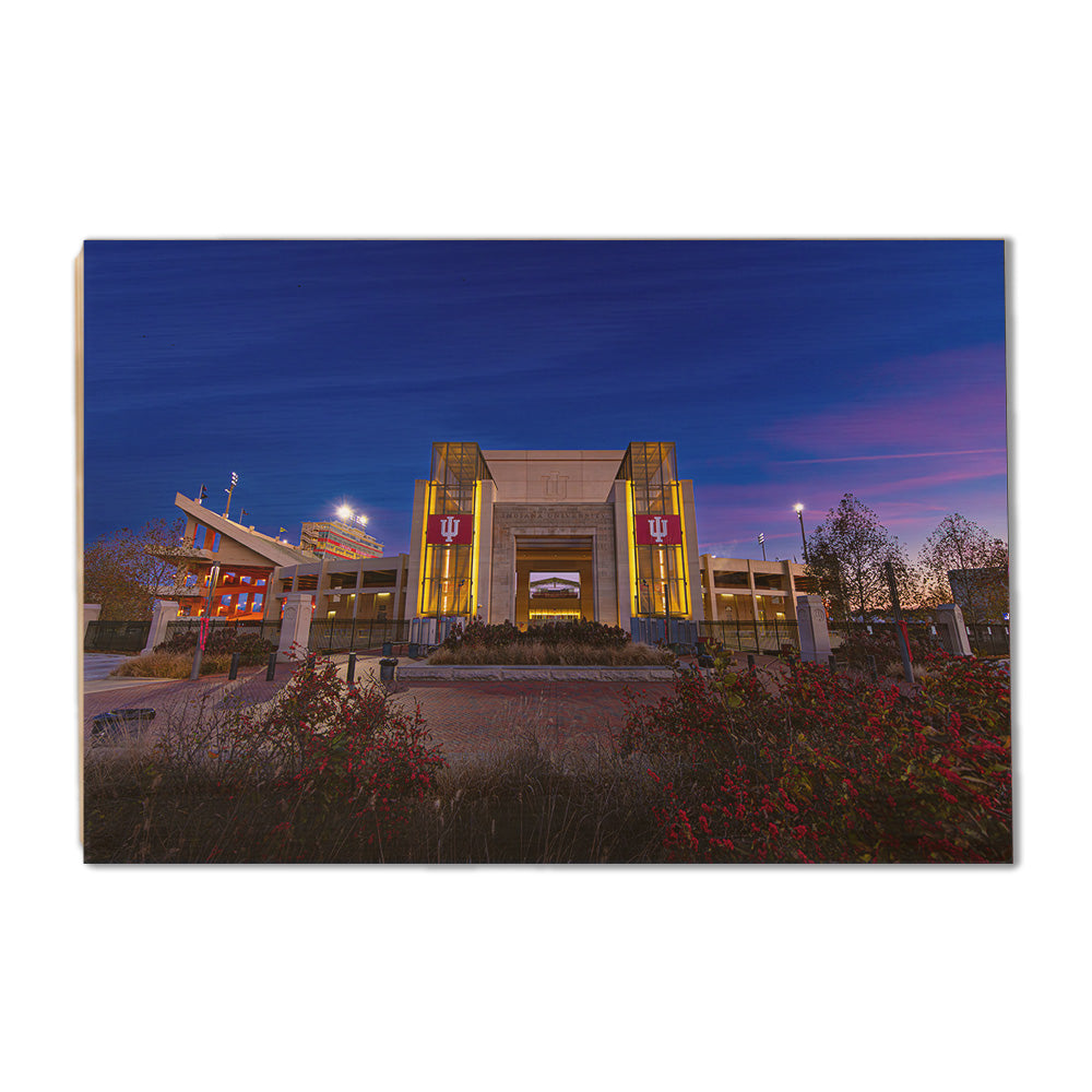 Indiana Hoosiers - Sunrise over Indiana's Memorial Stadium - College Wall Art #Canvas